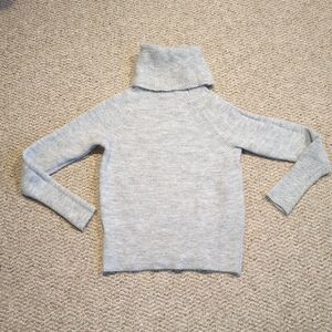 Quince Baby Alpaca Wool Turtleneck Sweater Women Small Gray Ribbed